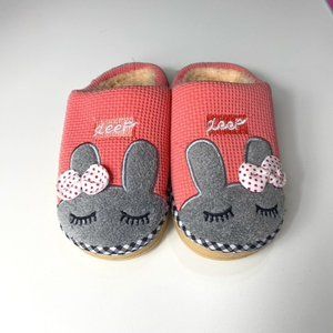Bunny Winter Slippers for Toddler Girls Pink Size US 8/9